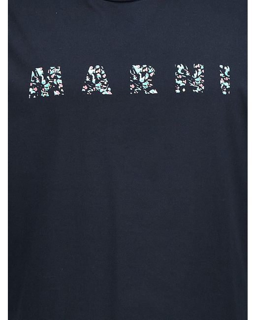 Marni Blue Logo T-shirt for men