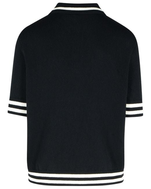Balmain Black Polo Punto Logo for men