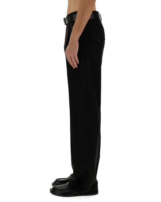 Moschino Black Wool Pants Virgin Trousers for men