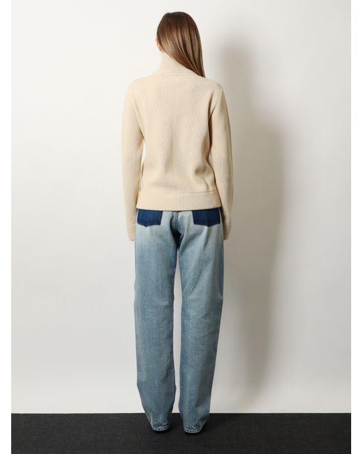 Maison Margiela Natural Wool Blend Cardigan