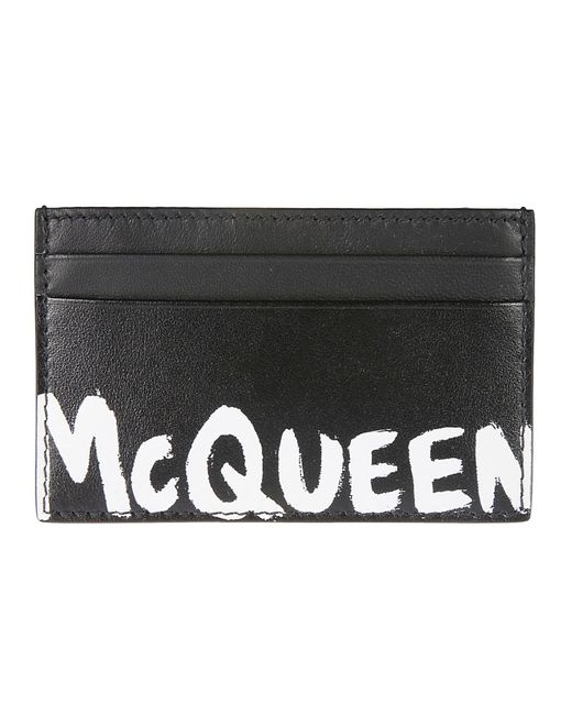Alexander McQueen Logo Pain Card Holder in Nero (Black) for Men - Lyst