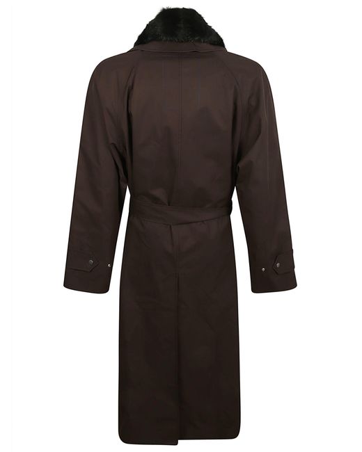 Burberry Black Belted Long Coat for men