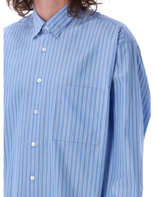 Lanvin Blue Striped Shirt for men