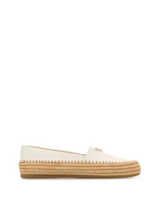 Prada Natural Leather Espadrilles