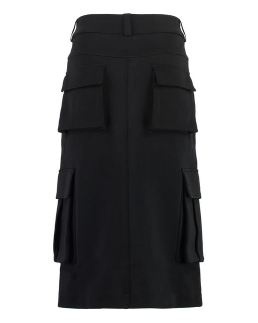 Givenchy Black Technical Fabric Skirt