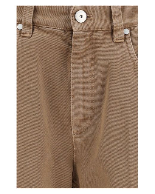 Brunello Cucinelli Natural Straight Jeans Cotton