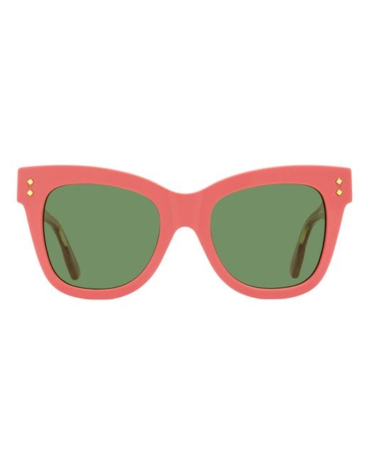 Gucci Black Square Cat Eye Sunglasses Gg1082S 004 52Mm Plastic (Acetate)