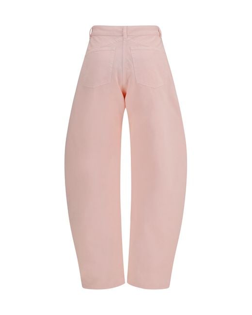 Alaïa Pink Jeans Barrel Cotton