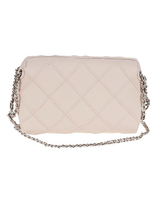 Tory Burch Natural Fleming Small Crossbody Bag