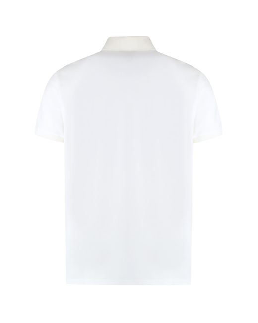 Etro White Short Sleeve Cotton Polo Shirt for men