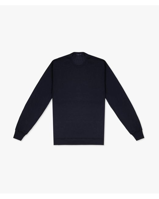 Larusmiani Blue Cap Martin Crew Neck Sweater for men