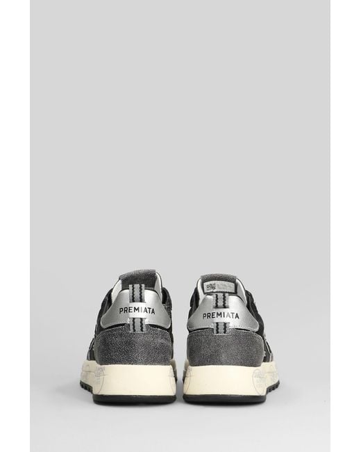 Premiata Black Nous Sneakers for men