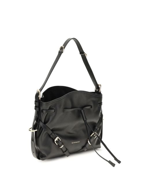Givenchy Black Bucket Bag Voyou Glossy Leather Calf