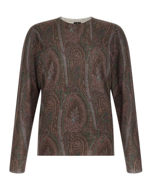 Etro Brown Silk Cardigan Clothing for men