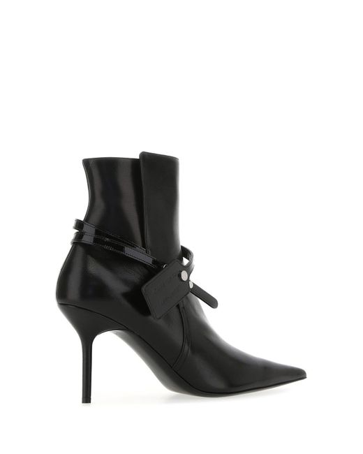 Off-White c/o Virgil Abloh Black Leather Ankle Boots
