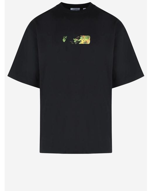 Off-White c/o Virgil Abloh Black T-Shirt Spices Arrow Cotton T-Shirts for men