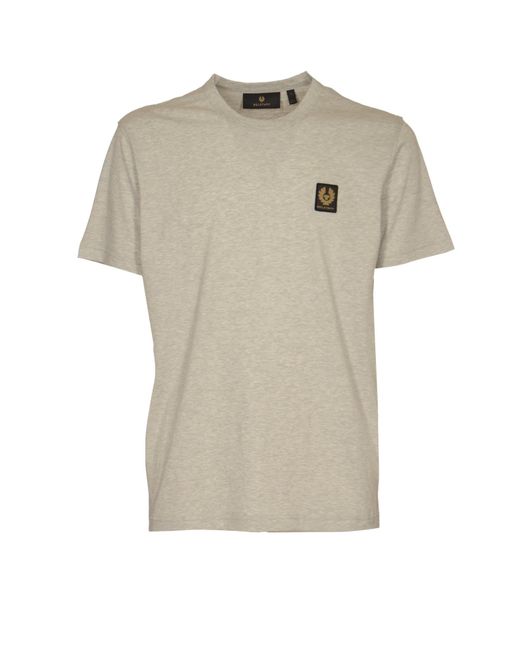 Belstaff Gray T-Shirt With Logo Patch for men