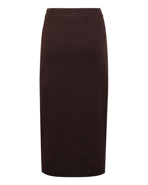 Victoria Beckham Brown Knitted Skirt Mohair