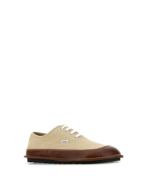 Loewe Brown Canvas Bay Sneakers