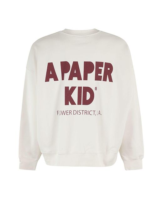 A PAPER KID White Sweatshirt for men
