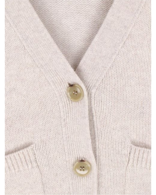 Lisa Yang White V-Neck Cardigan Danni