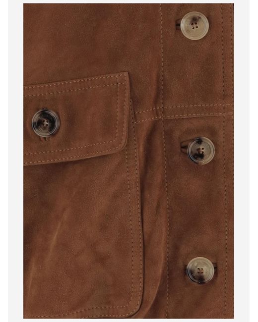 Valentino Brown Leather Jacket Lambskin