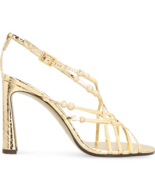 Jimmy Choo Natural Heeled Sandals Felice Light/ Leather
