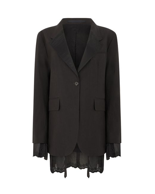 Our Legacy Black Jacket Reversible Linen Soot Techflax Blazers