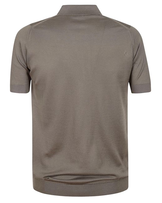 John Smedley Gray Adrian Shirt Ss for men
