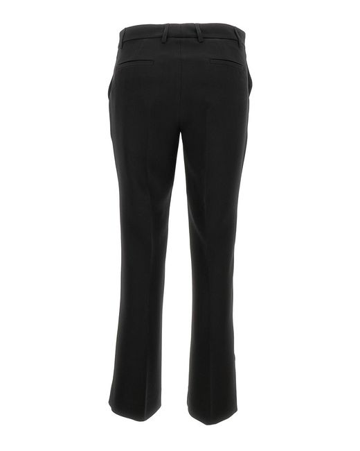 Le Plain Black Cady Low Waist Flared Pants
