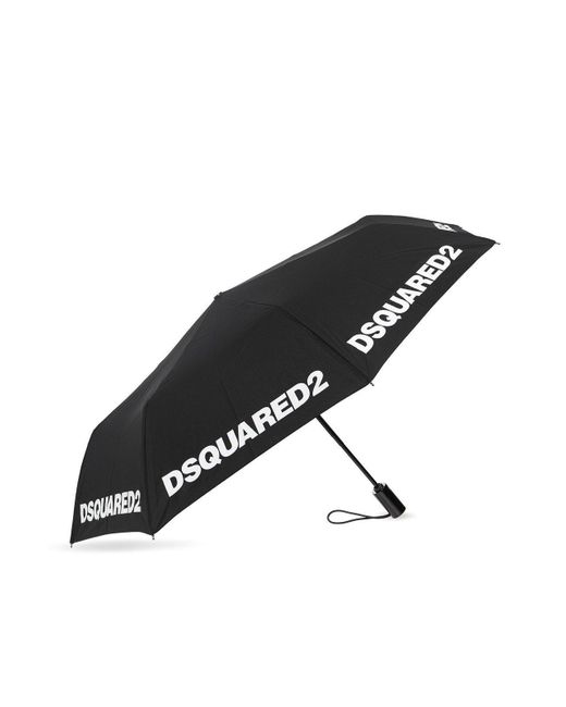 DSquared² Black Umbrella With Logo for men