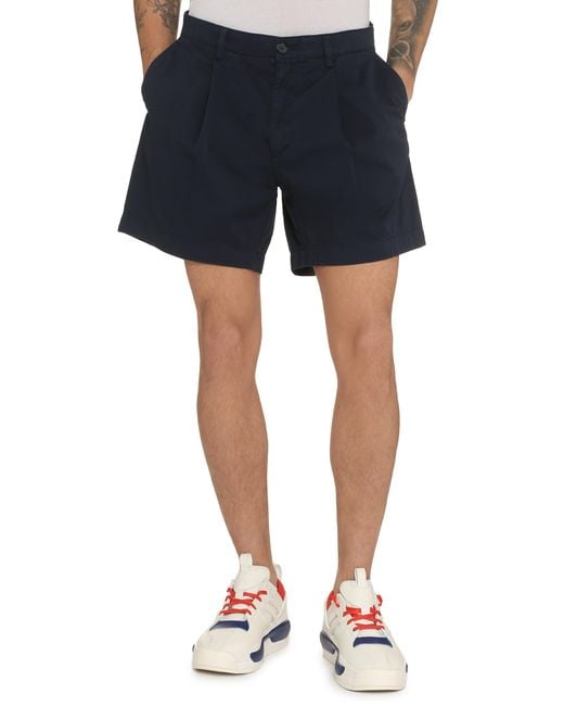 Department 5 Blue Bermuda Shorts Cotton for men