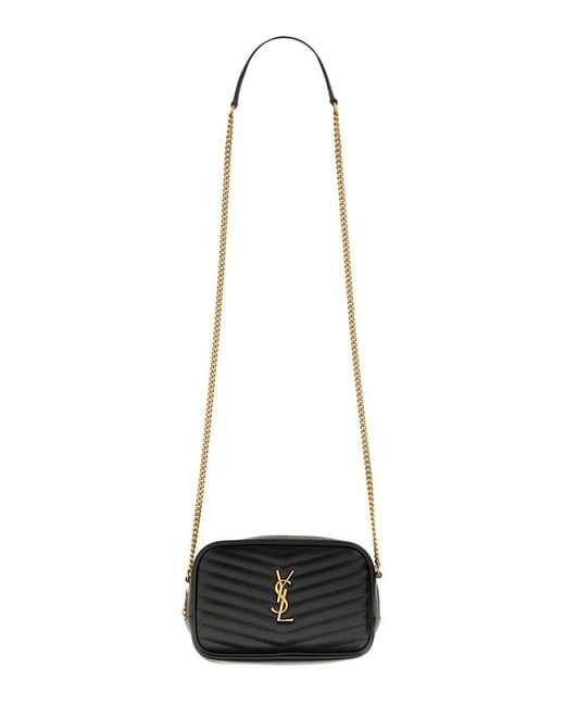Saint Laurent Black Mini Lou Bag Calf Leather Shoulder