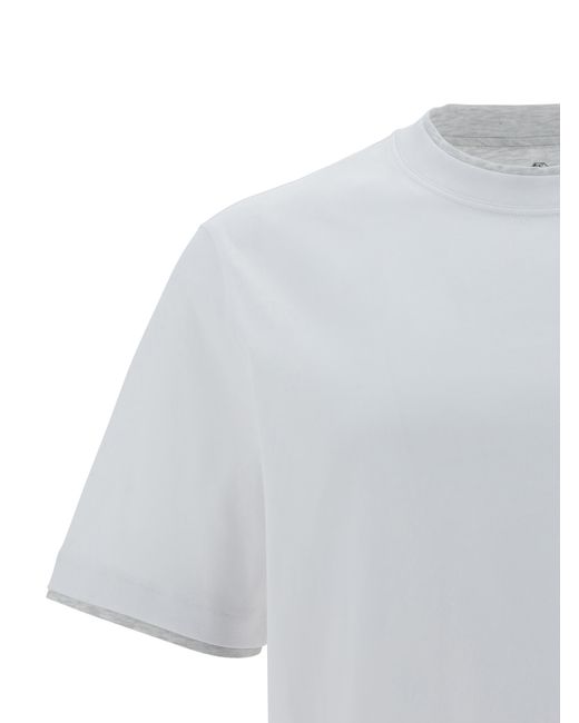 Brunello Cucinelli White T-Shirts for men