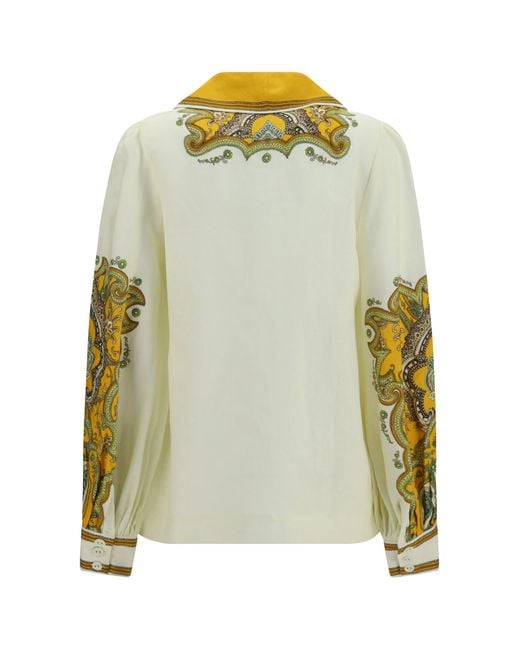 ALÉMAIS Green Porter Linen Shirt Top