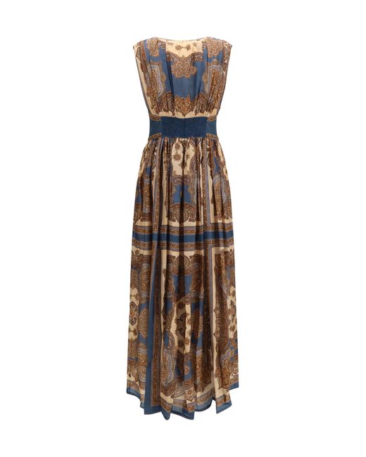 Zimmermann Multicolor Mahon Long Dress Silk