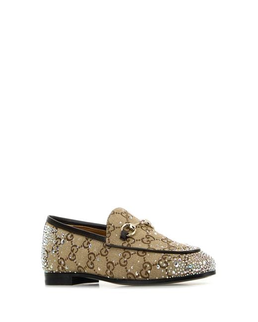 Gucci Multicolor Original Gg Fabric Jordaan Loafers