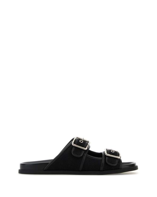 Gucci Black Gg Fabric Slippers for men