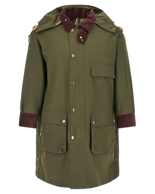 Barbour Green Waterproof Parka Paul Smith Loves Polyamide Down Jacket, Parka, Casual Jackets