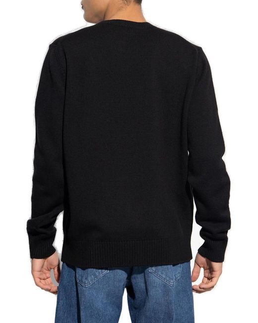 Versace Black Sweater With Logo for men