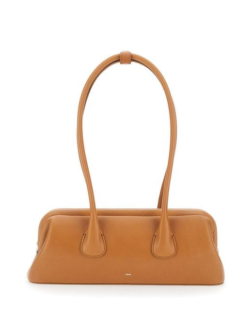 OSOI White Shoulder Bag Boat Wide Mini With Round Handles