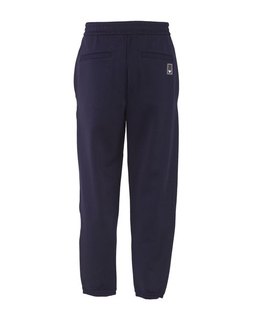 Emporio Armani Blue Travel Essential Double Jersey jogger Trousers for men