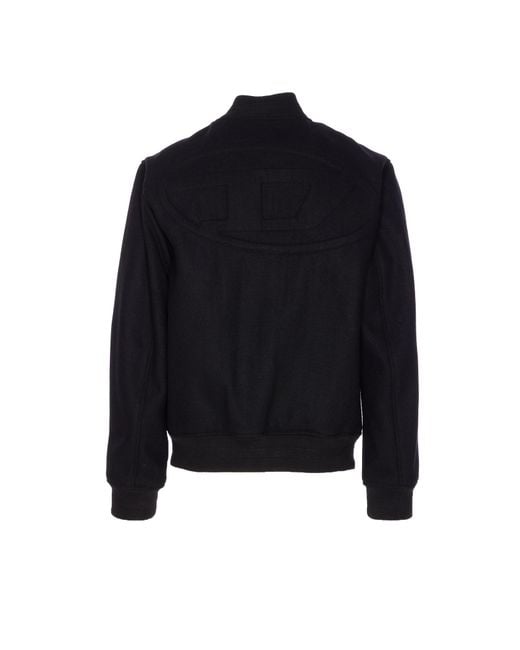 DIESEL Blue Jackets Wool for men