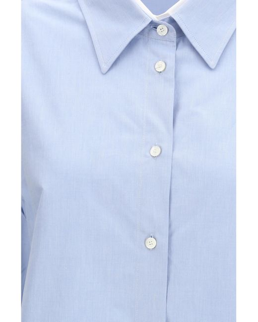 Acne Blue Button-Up Shirt Light- Cotton
