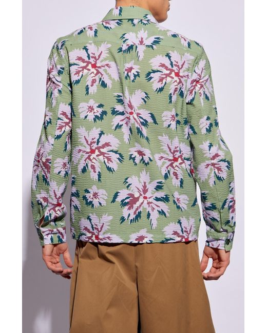 Paul Smith Green Ps Floral Shirt for men