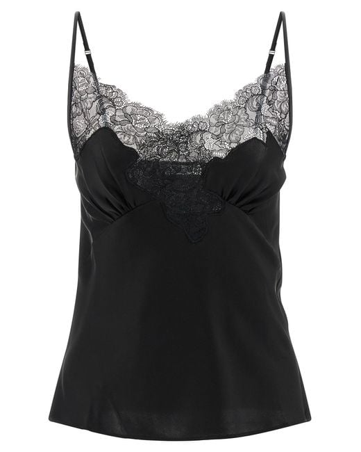 Vaillant Black Signature Lace Top Viscose Spandex Tops