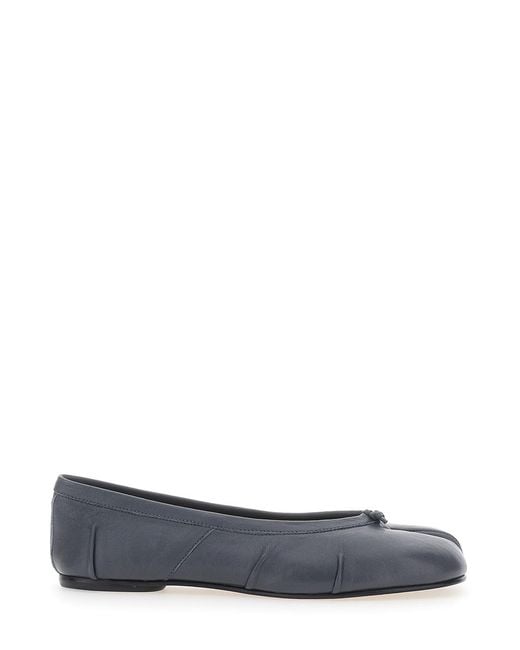 Maison Margiela Blue Ballet Shoes Leather Sheep Ballerina