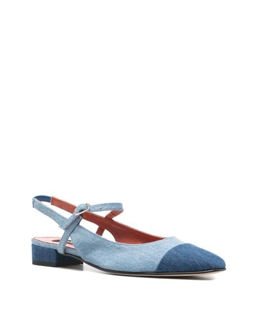 CAREL PARIS Blue Oceano Slingback Ballets