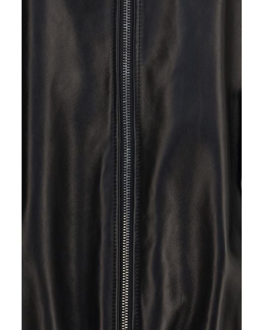 Brunello Cucinelli Black Leather Jacket