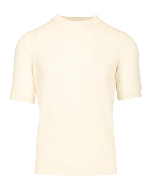 Mauro Ottaviani Natural Ribbed T-Shirt for men